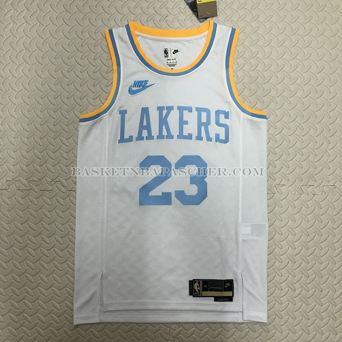 Maillot Los Angeles Lakers LeBron James NO 23 Classic 2022-23 Blanc